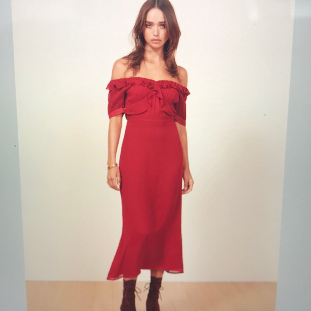 Reformation - Cherry cocktail dress